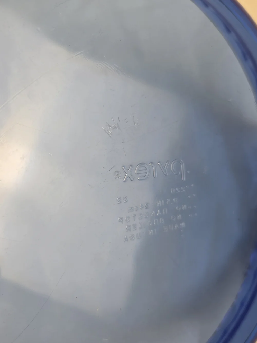 Pyrex Cobalt Blue Glass 9.5